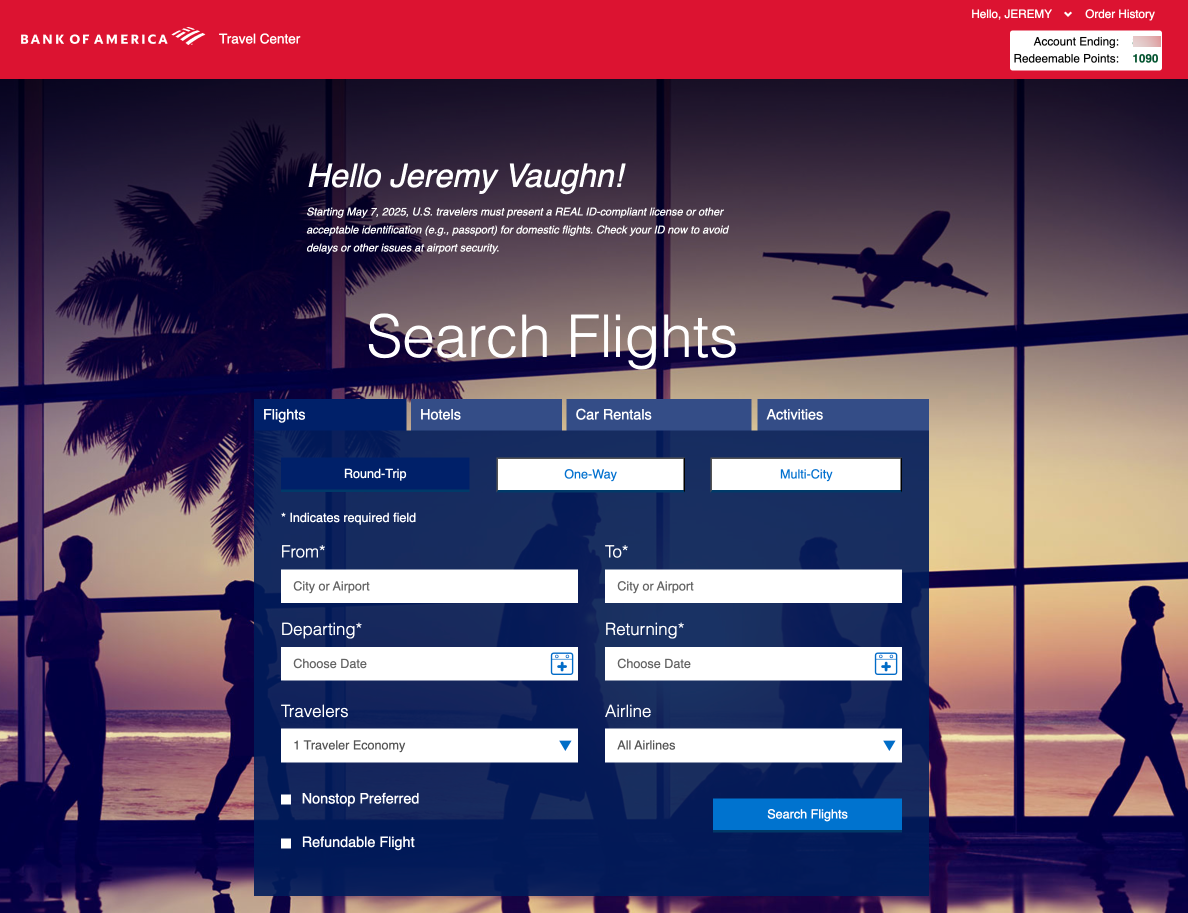 Bank of America Travel Center